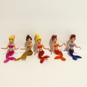 Little Mermaid Ariel & Sisters Polly 4" Little Kingdom Doll Figures Mattel 2011